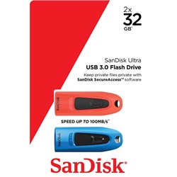 SanDisk Ultra USB 3.0 32GB Flash Drive (2-Pack)