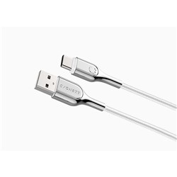 Cygnett Armoured 3AMP/60W 2.0 USB-C to USB-A Cable 2m (White)