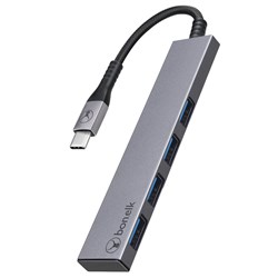 Bonelk Long-Life USB-C to 4 Port USB 3.0 Slim Hub (Space Grey)