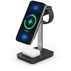 Journey MagSafe Compatible 3-in-1 Wireless Charging Stand Bundle (Black)