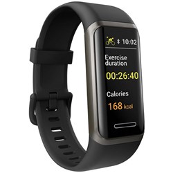 Ryze ELEVATE Fitness & Wellbeing Smart Watch with Alexa (Dark Grey/Black)
