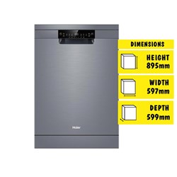 Haier HDW15F2S1 15-Place Setting Freestanding Dishwasher (Satina)