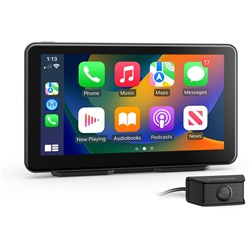 Kapture KPT-W72 Wireless 7' Apple Carplay Android Auto Navigation with Front & Rear Dash Camera