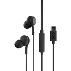 XCD XCD23004 USB-C Wired In-Ear with Mic Headphones (Black)