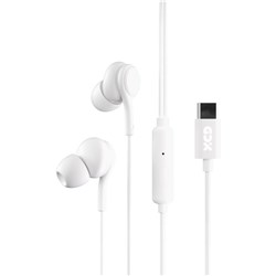XCD XCD23004 USB-C Wired In-Ear with Mic Headphones (White)