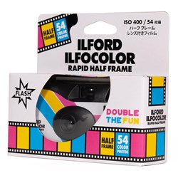 Ilford Ilfcolour Rapid Half Frame Single Use Film Camera (54 Exposures)