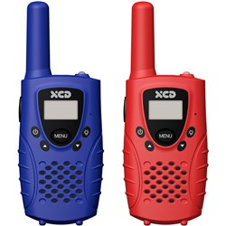 XCD 0.5W UHF CB Handheld Radio 2 Pack (Red/Blue)