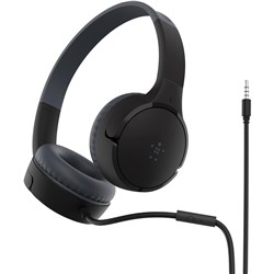 Belkin SOUNDFORM Mini Wired On-Ear Headphones for Kids (Black)