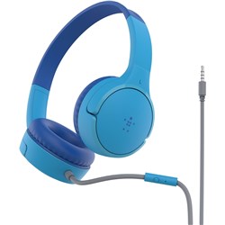 Belkin SOUNDFORM Mini Wired On-Ear Headphones for Kids (Blue)