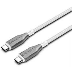 Cygnett Armoured USB-C to USB-C Cable 1M (White)