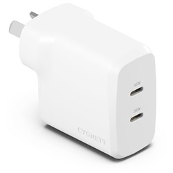 Cygnett PowerPlus 35W Dual Port USB-C Wall Charger (White)