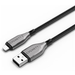 Cygnett Armoured Lightning to USB-A Cable 1M (Black)