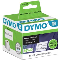 DYMO LabelWriter Large Shipping Label 54X 101 mm
