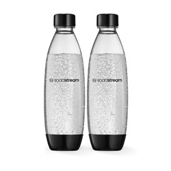 SodaStream Fuse 1 Litre Bottles Dishwasher Safe Twin-Pack (Black)