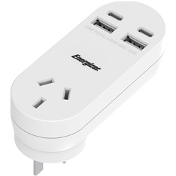 Energizer 1 Outlet Power Adapter with USB