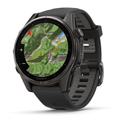 Garmin fenix® 8 43mm AMOLED Sapphire Edition Carbon Grey Titanium with Pebble Grey Band