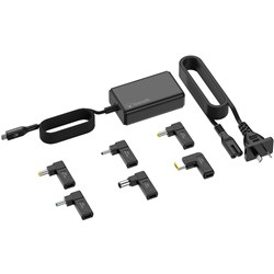 Bonelk Long-Life 65W GaN Multi-Device Laptop Charger. in-built Cable 1.5m (Black)