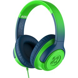 Moki Mixi Type-C Wired Volume Limited Kids Over-Ear Headphones (Green/Blue)