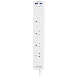Jackson Rapid Charge 20W USB-A & USB-C 4 Outlet Powerboard (White)