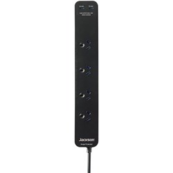 Jackson Rapid Charge 30W Dual USB-C 4 Outlet Powerboard (Black)