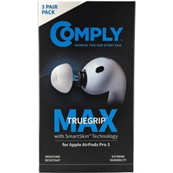 Comply TRUEGRIP Max Headphone Ear Tips for AirPods Pro 3 (White) [Medium]
