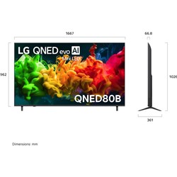 LG 75' QNED80B EVO AI Mini-LED 4K Smart TV [2026]