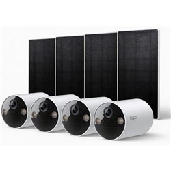 TP-Link Tapo 2K 3MP Smart Wire-Free Security Camera w/Solar Panel [4 Pack]