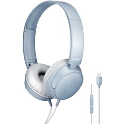 Audio-Technica ATH-S120 USB-C On-Ear Headphones (Blue-grey)
