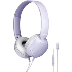 Audio-Technica ATH-S120 USB-C On-Ear Headphones (Light Violet)