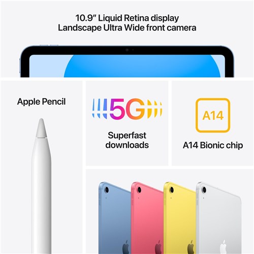 Apple iPad 10.9-inch 256GB Wi-Fi + Cellular (Blue) [10th Gen]