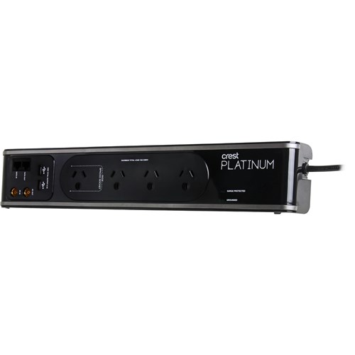 Crest Platinum 4 Socket Equipment Protector w/ TV & Data Protection Power Board