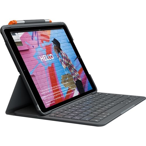 Logitech Slim Folio Keyboard Case for iPad 10.2' [7th/8th/9th Gen] (Graphite)