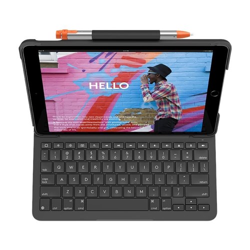 Logitech Slim Folio Keyboard Case for iPad 10.2' [7th/8th/9th Gen] (Graphite)