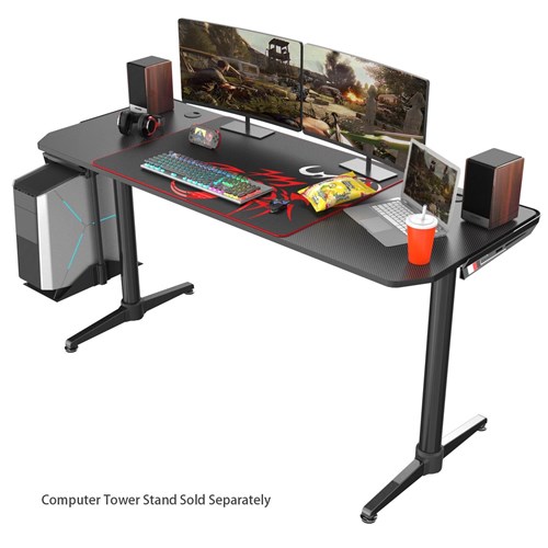 Eureka Ergonomic Z60 Gaming Desk with RGB Lights (Black)