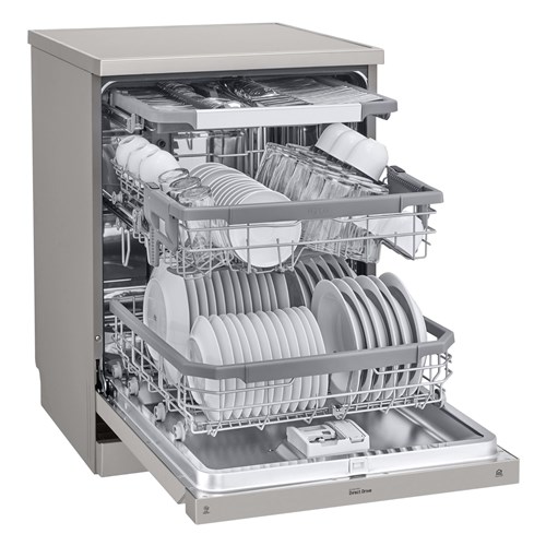 LG XD4B15PS QuadWash 15-Place Setting Freestanding Dishwasher (Platinum Steel)