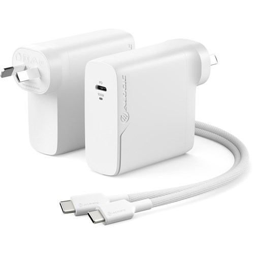 ALOGIC Rapid Power 100W GaN Wall Charger w/ 100W USB-C Charging Cable