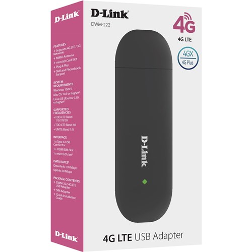 D-Link DWM-222 4G Slim USB Adapter