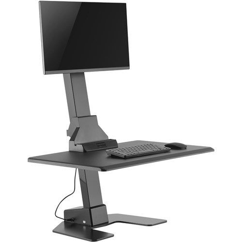Ergovida Single Monitor Electric Desktop Workstation (Black)