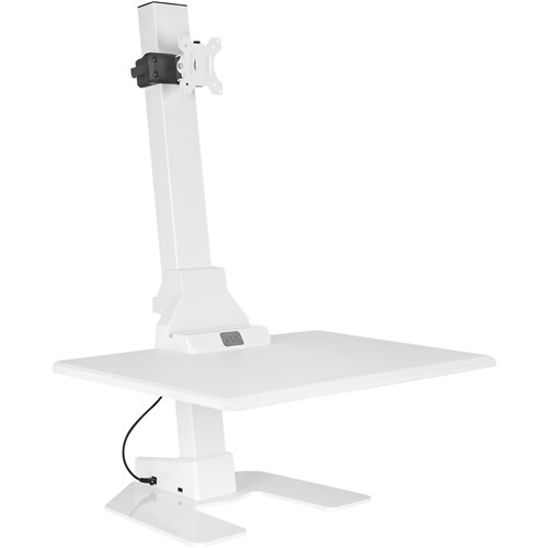 Ergovida Single Monitor Electric Desktop Workstation (White)