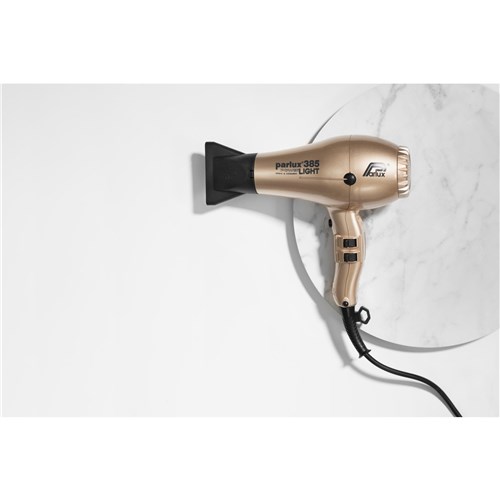 Parlux 385 Powerlight Ceramic & Ionic Hair Dryer (Light Gold)