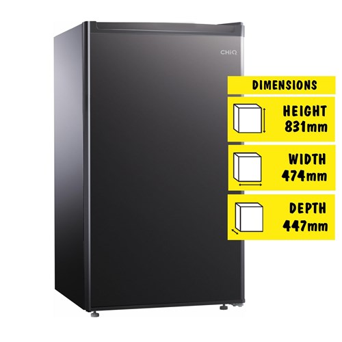 CHiQ CSR089DB 90L Bar Fridge (Black)