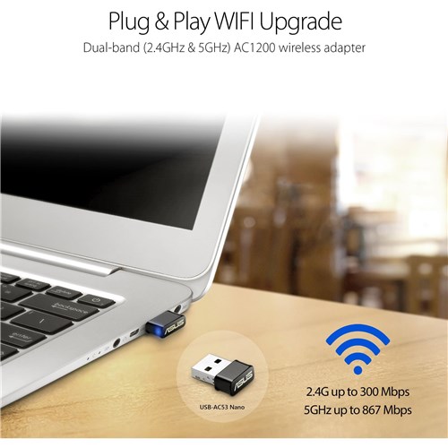 Asus AC1200 Nano Dual Band USB Wi-Fi Adapter