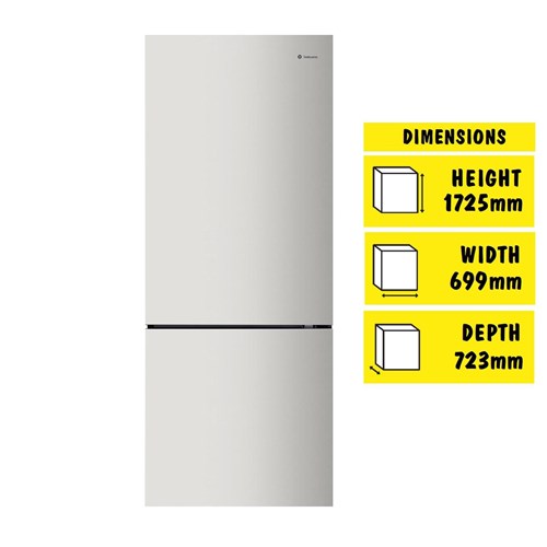 Westinghouse WBE4302AC-R 425L Bottom Mount Fridge (Silver) [Right]