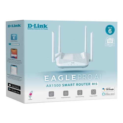 D-Link R15 Eagle PRO AI AX1500 Smart Wi-Fi 6 Mesh Router