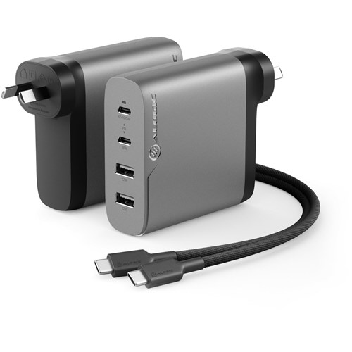 ALOGIC Rapid Power 4 Port 100W GaN Charger (Space Grey)