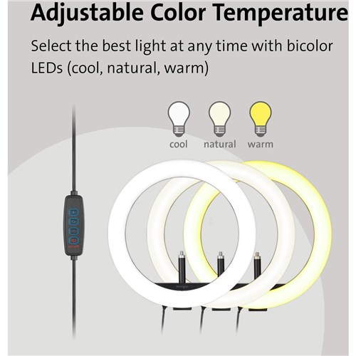 Kensington L1000 Bicolour Ring Light with Webcam Mount