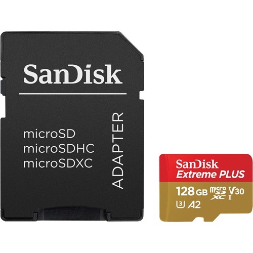 SanDisk Extreme PLUS microSDXC 128GB 200MB/s Memory Card [2022]