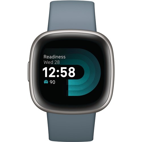 Fitbit Versa 4 (Waterfall Blue/Platinum Aluminium)