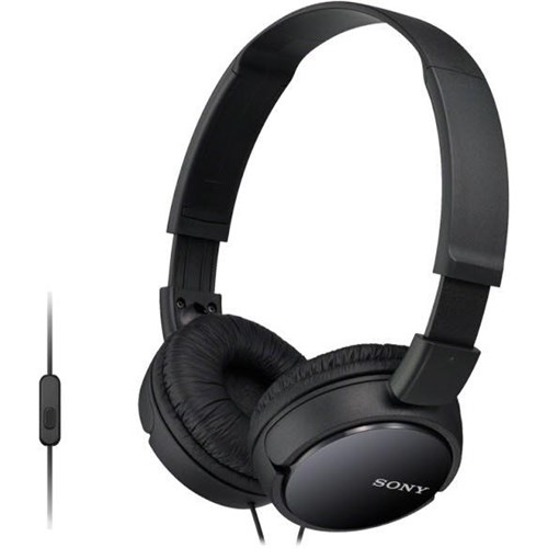 Sony MDR-ZX110APB Sound Monitoring On-Ear Headphones (Black)