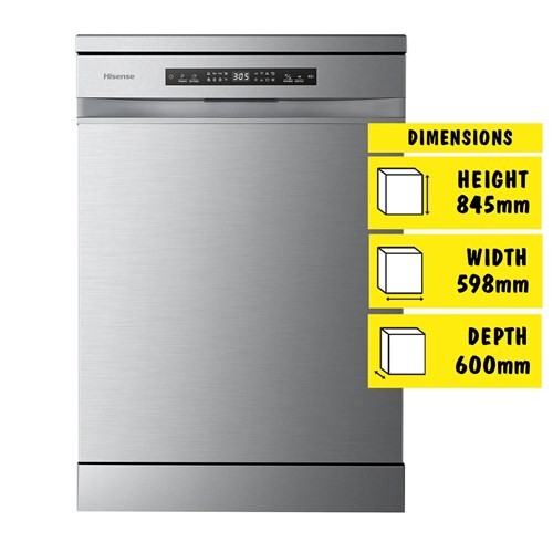 Hisense HSCE14FS 14-Place Setting Freestanding Dishwasher (Stainless Steel)